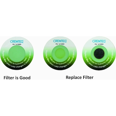 Chemteq Filter Change Indicator Sticker for Hydrazine Vapor, PK5 161-0000